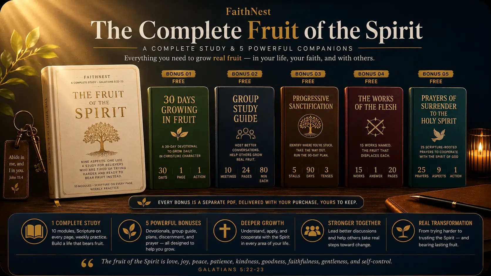 All five bonuses and the main study, included with your purchase